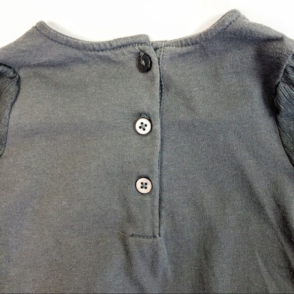 Wonderkids GrayTiered Ruffle Dress Sz 18m - Picture 7 of 10